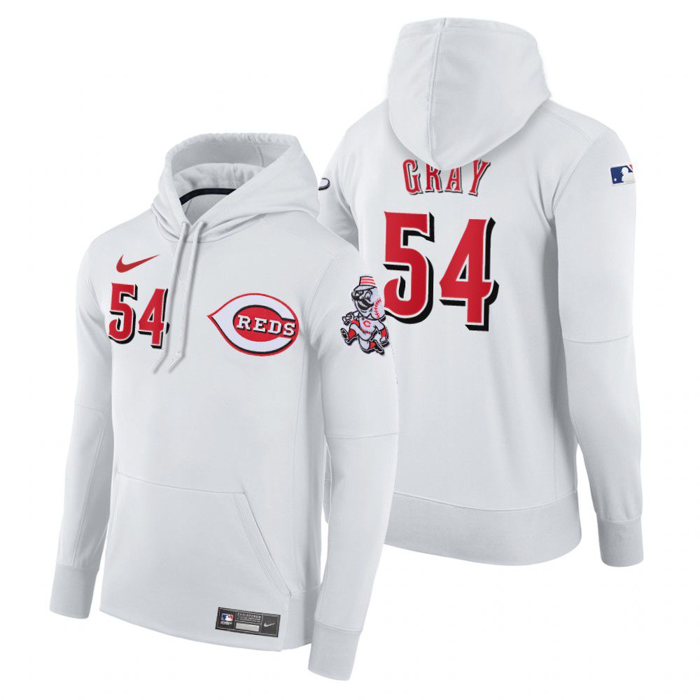 Men Cincinnati Reds #54 Gray white home hoodie 2021 MLB Nike Jerseys->cincinnati reds->MLB Jersey